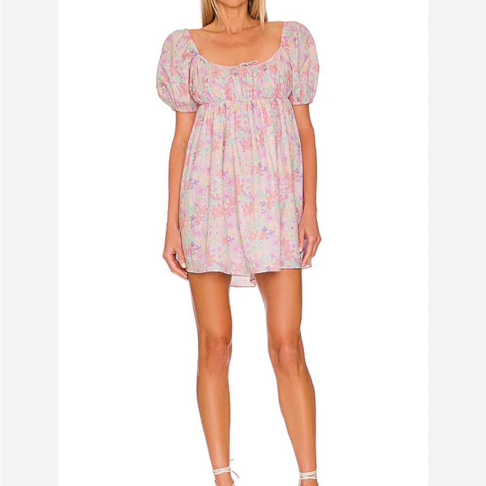 Floral Puff Sleeve Mini Dress